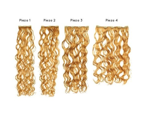 TWENTY TWO Extensiones de clip rizadas 4 piezas 45 cm color 1
